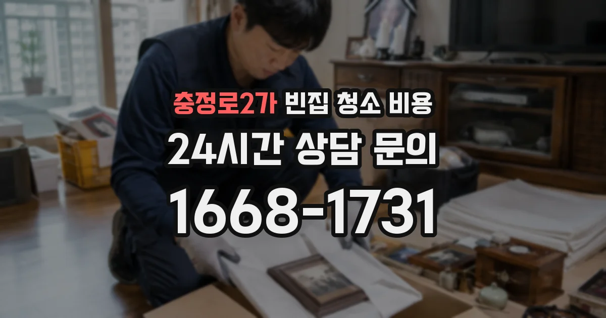 충정로2가 빈집 청소 비용