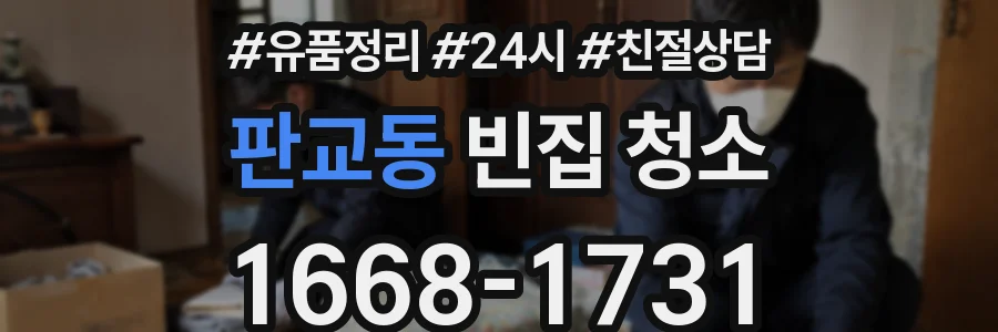 판교동 빈집 청소