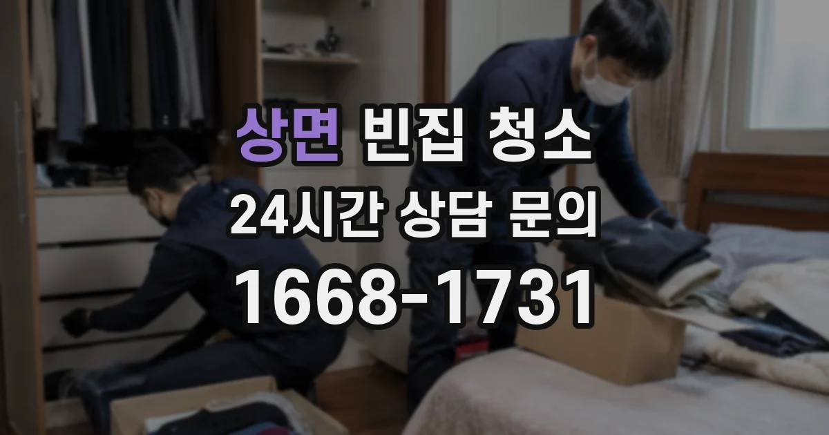 상면 빈집 청소