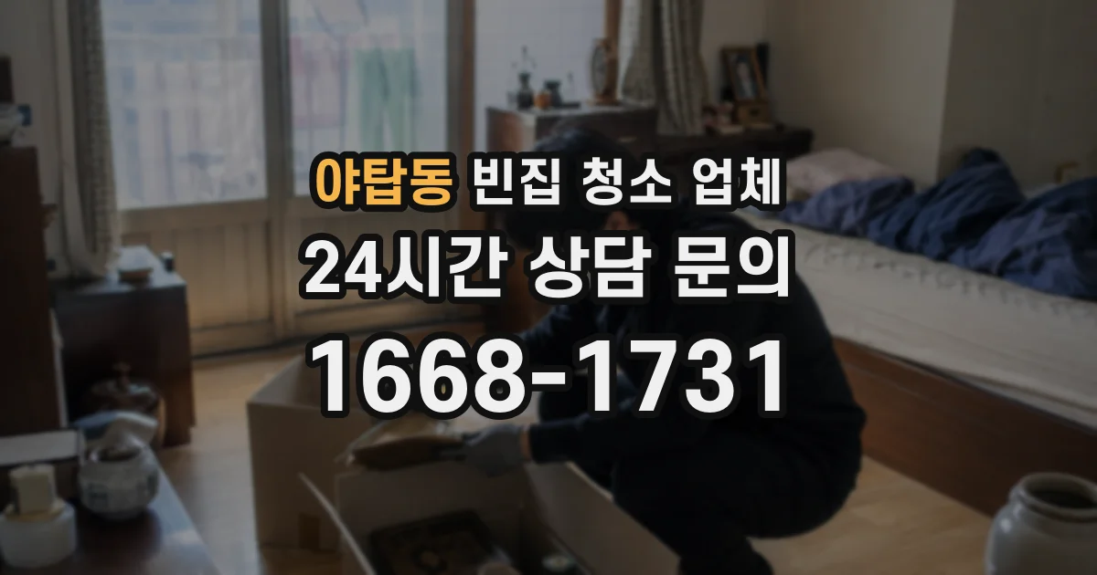 야탑동 빈집 청소 업체