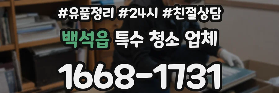 백석읍 특수 청소 업체