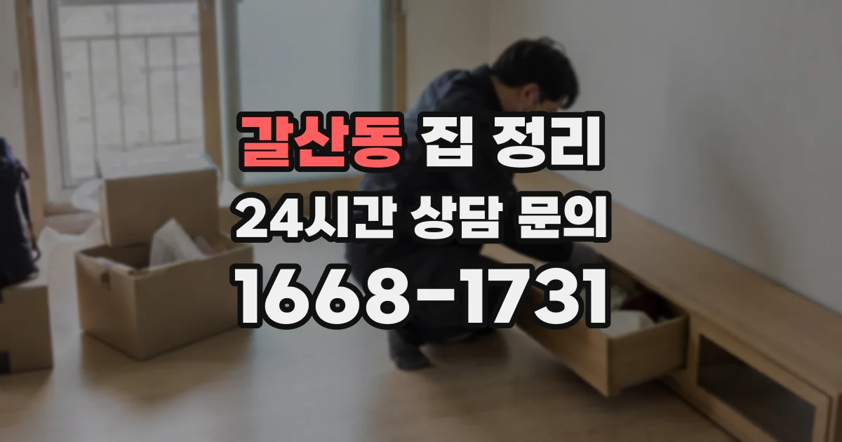 갈산동 집 정리