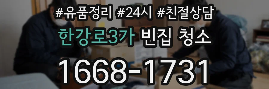 한강로3가 빈집 청소