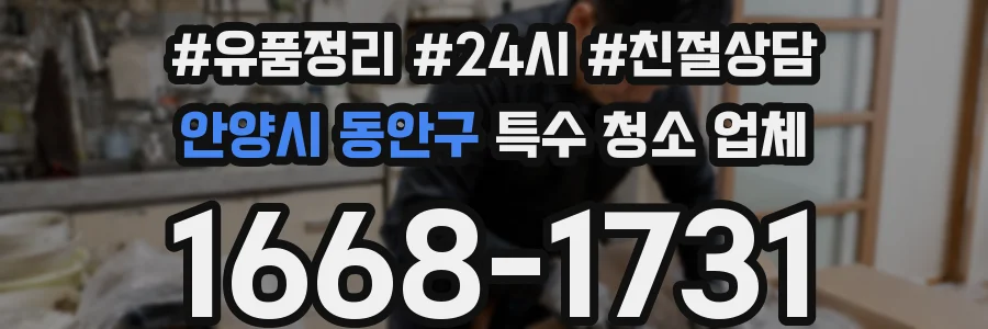 안양시 동안구 특수 청소 업체