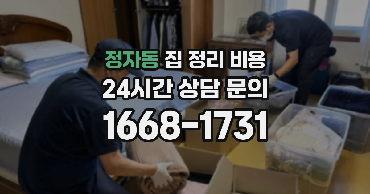 정자동 집 정리 비용