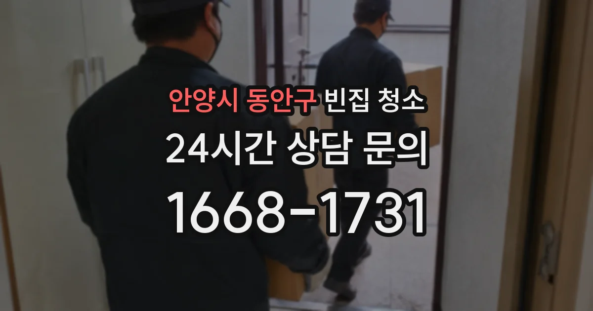 안양시 동안구 빈집 청소