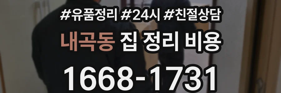 내곡동 집 정리 비용