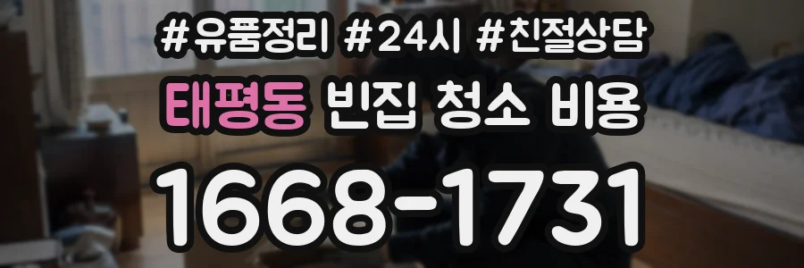 태평동 빈집 청소 비용