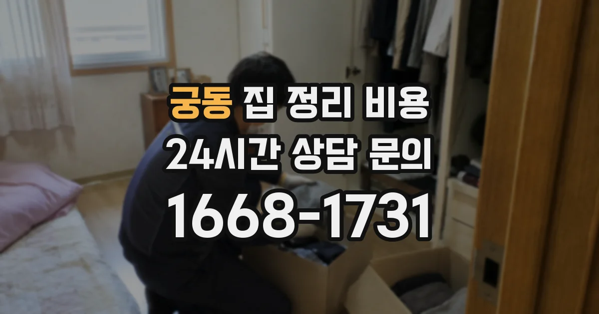 궁동 집 정리 비용