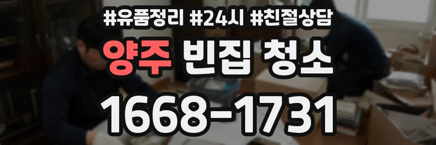 양주 빈집 청소