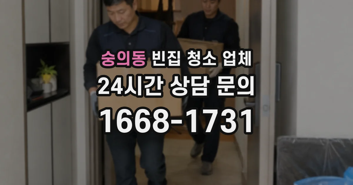 숭의동 빈집 청소 업체