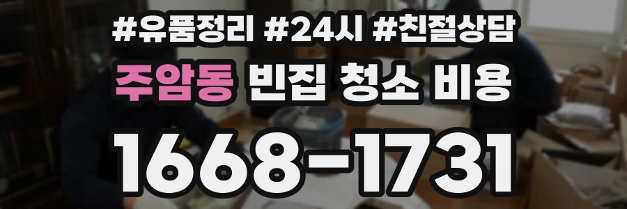 주암동 빈집 청소 비용