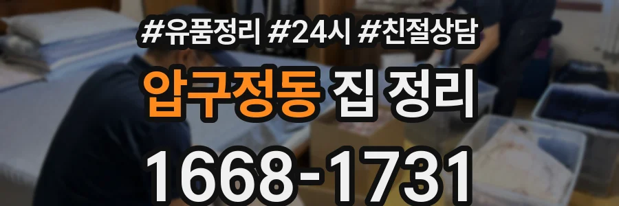 압구정동 집 정리