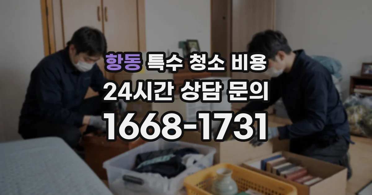 항동 특수 청소 비용