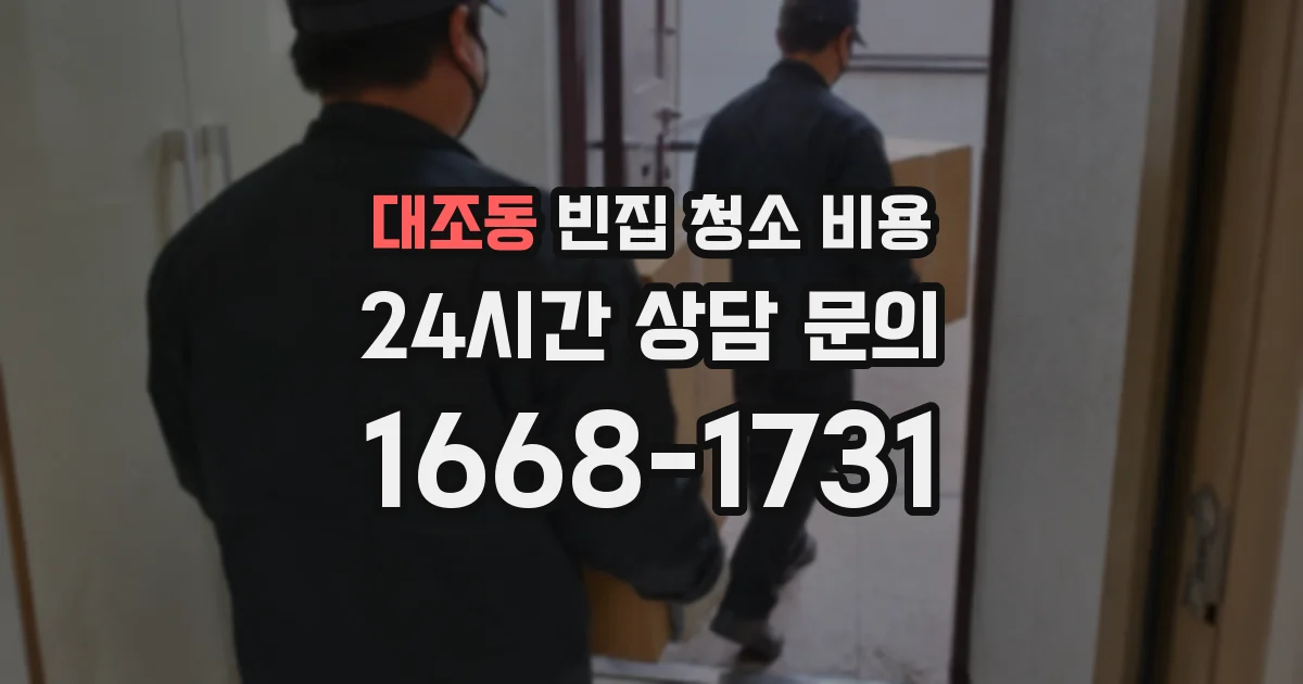대조동 빈집 청소 비용