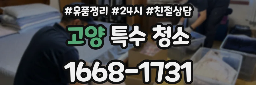 고양 특수 청소