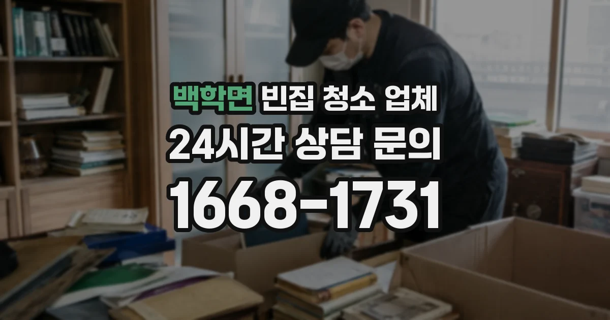 백학면 빈집 청소 업체
