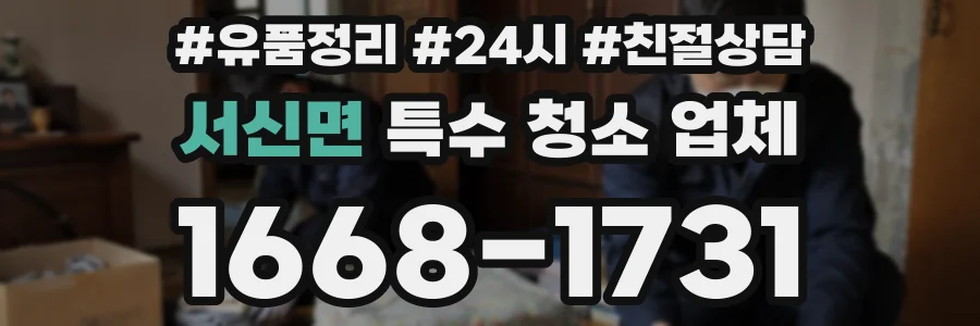 서신면 특수 청소 업체
