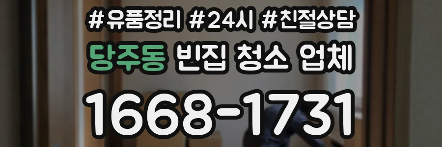 당주동 빈집 청소 업체