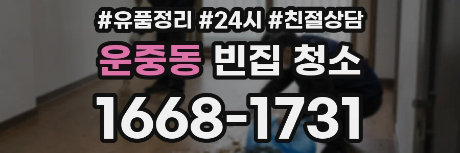 운중동 빈집 청소