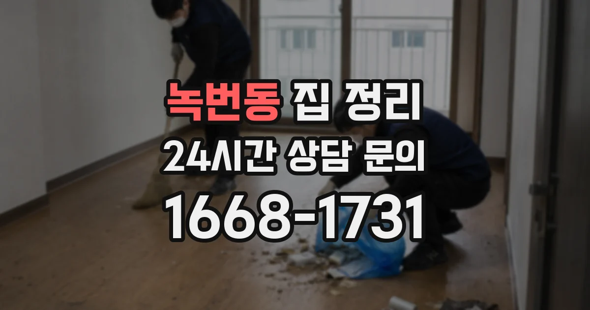 녹번동 집 정리