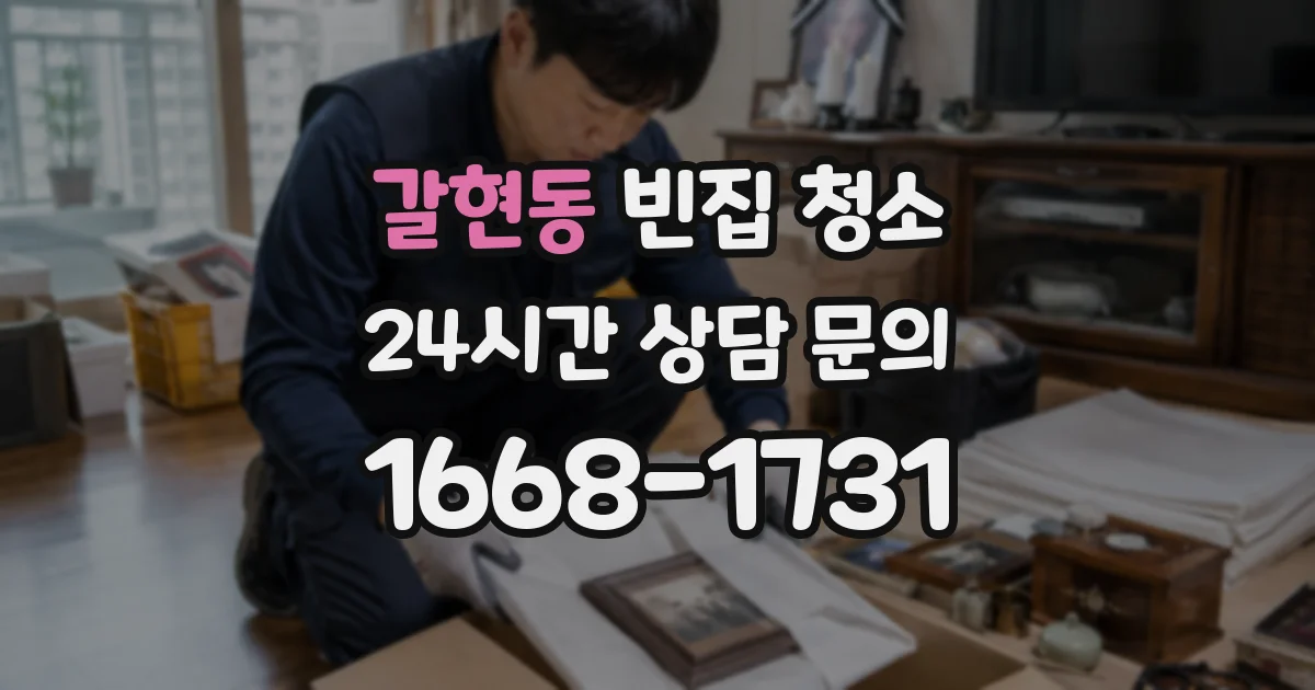 갈현동 빈집 청소