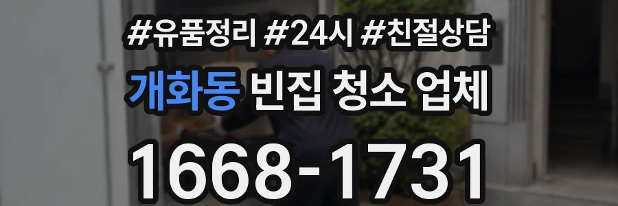 개화동 빈집 청소 업체