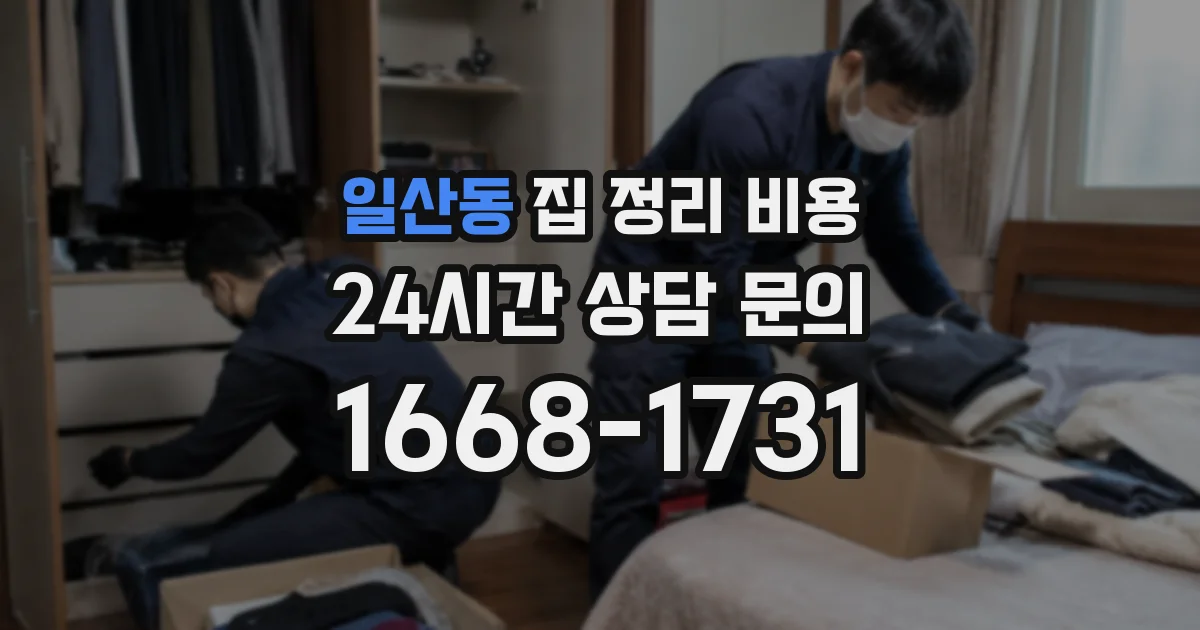 일산동 집 정리 비용