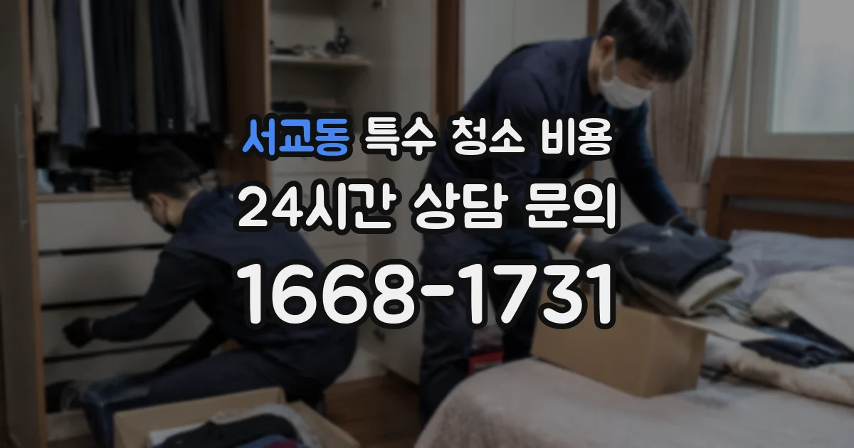 서교동 특수 청소 비용