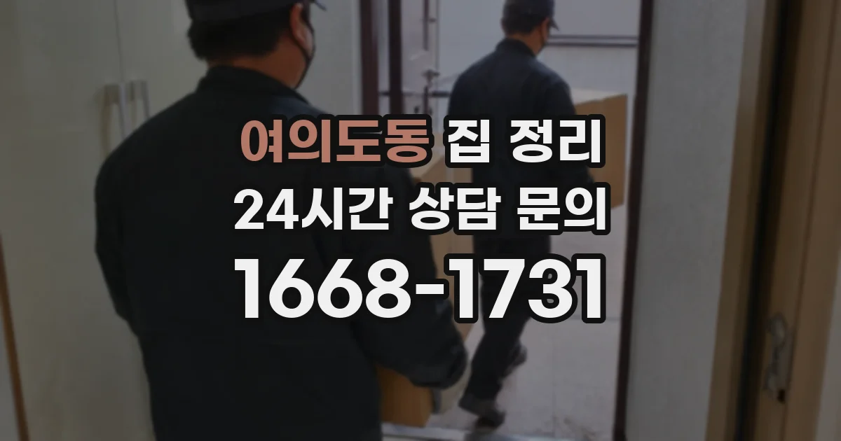 여의도동 집 정리