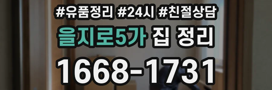 을지로5가 집 정리