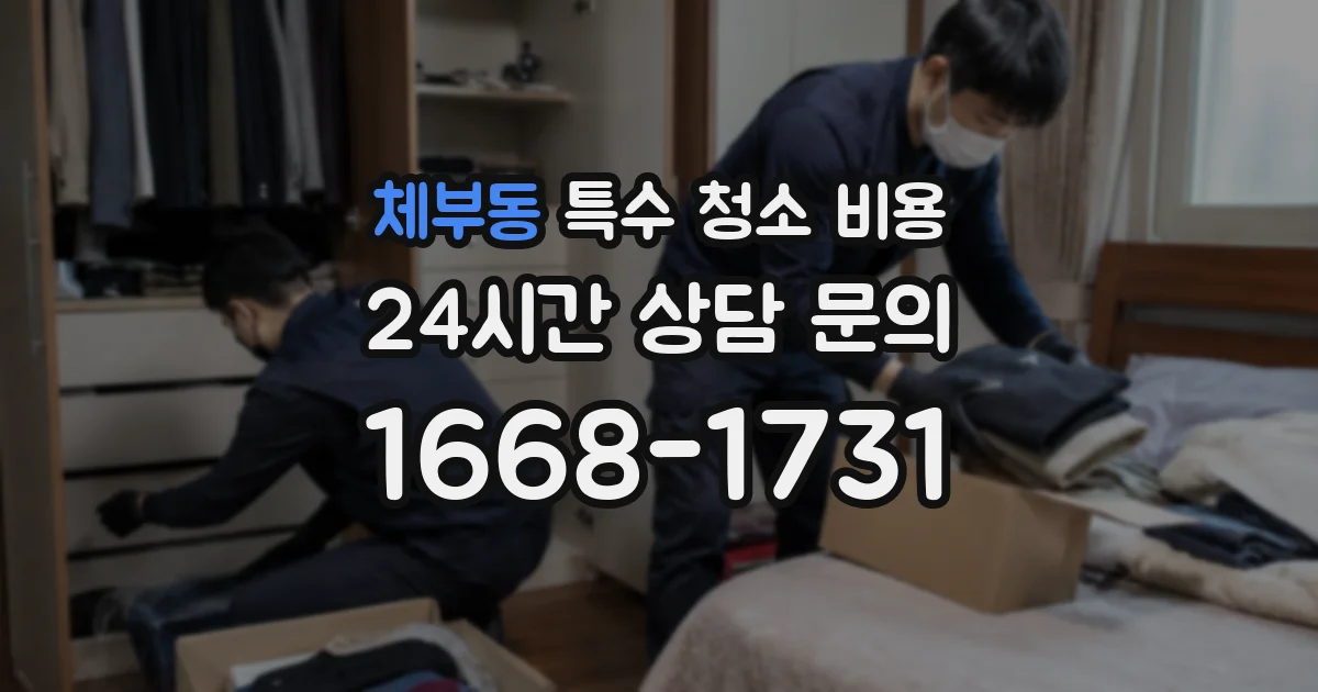 체부동 특수 청소 비용