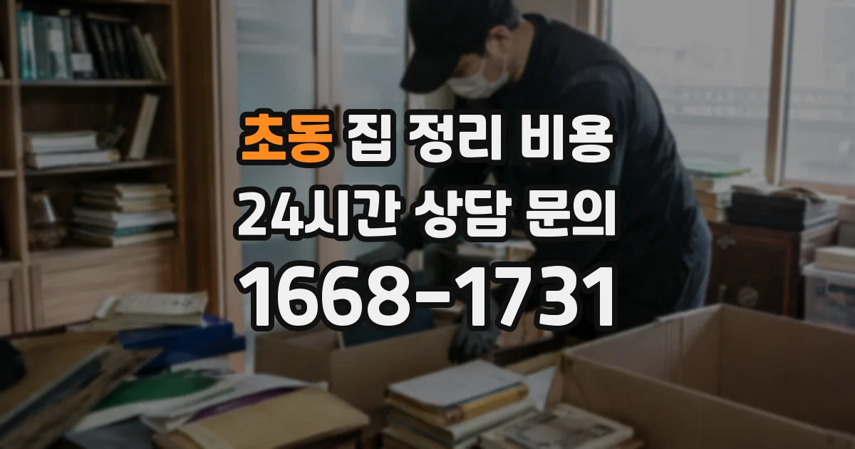 초동 집 정리 비용