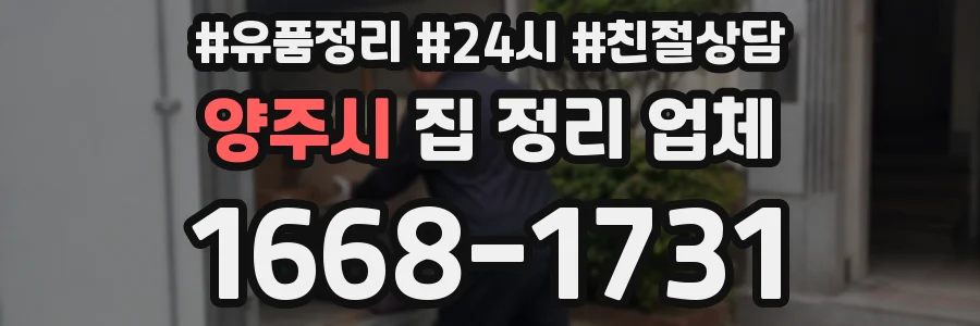 양주시 집 정리 업체