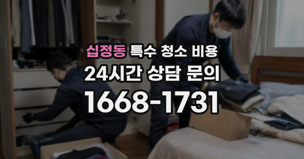 십정동 특수 청소 비용