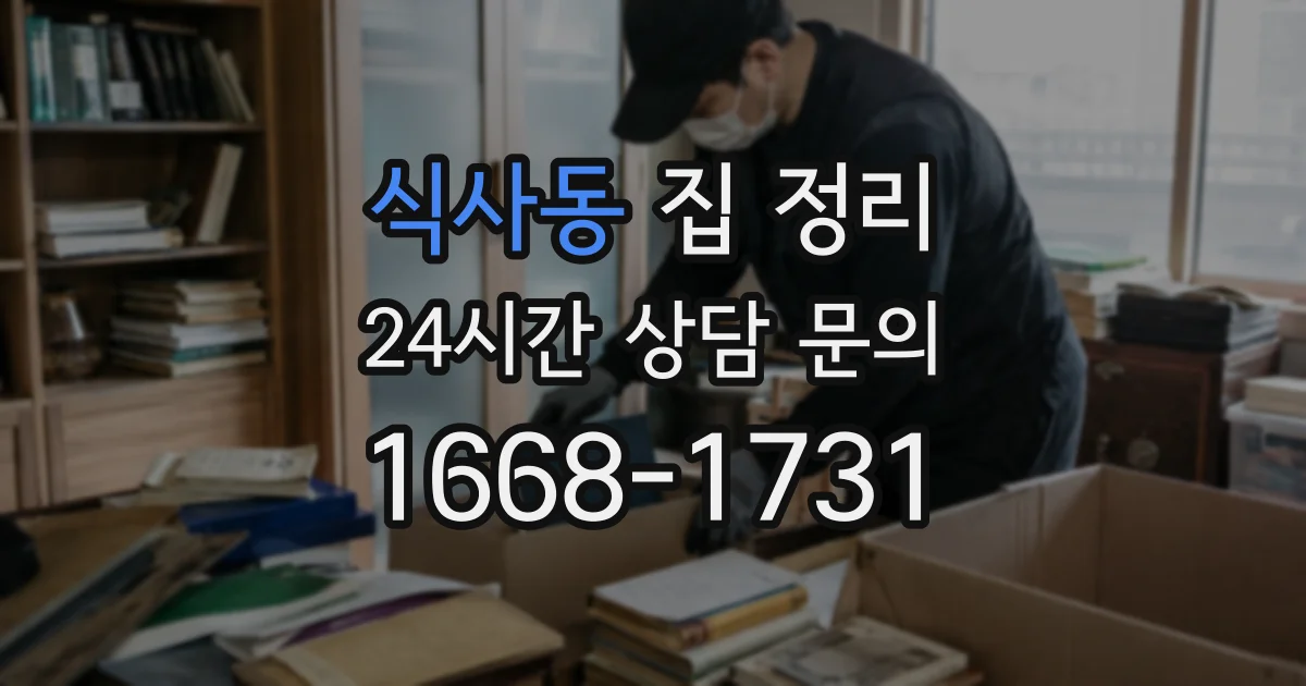 식사동 집 정리