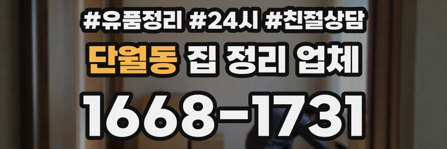 단월동 집 정리 업체