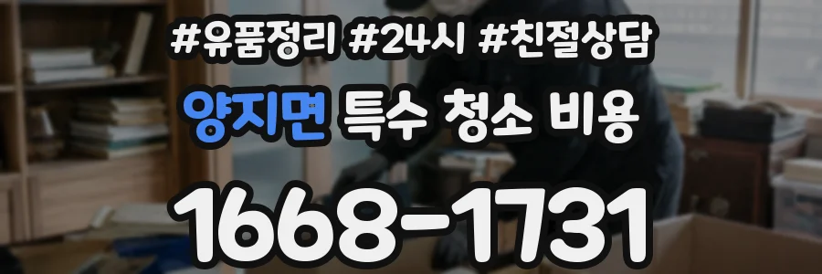 양지면 특수 청소 비용