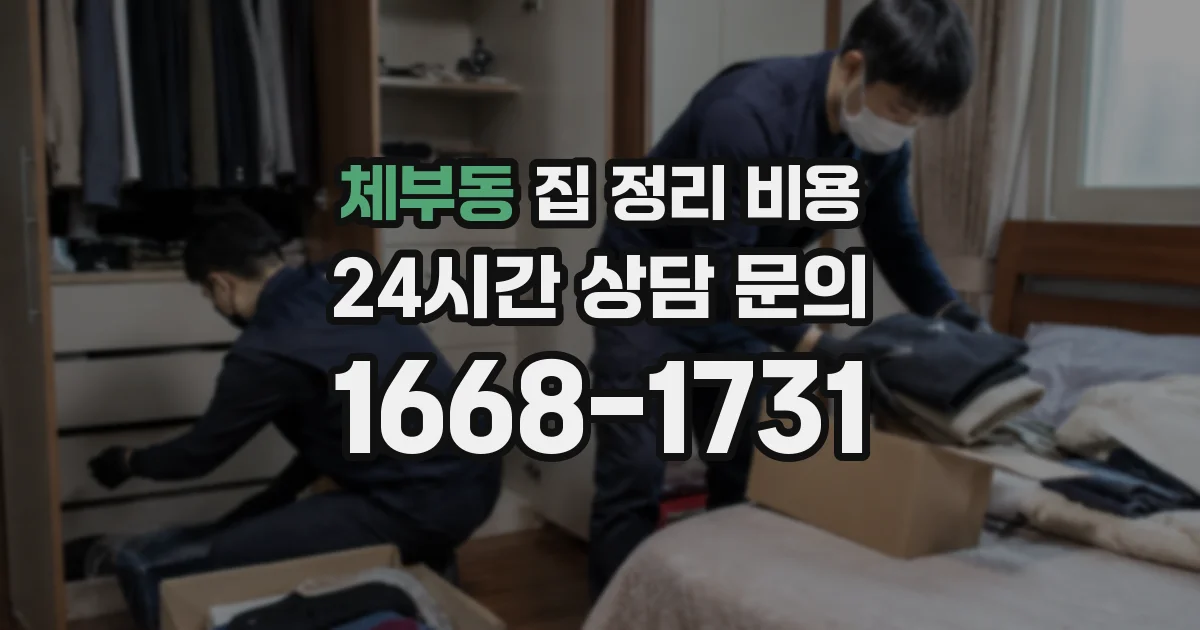 체부동 집 정리 비용