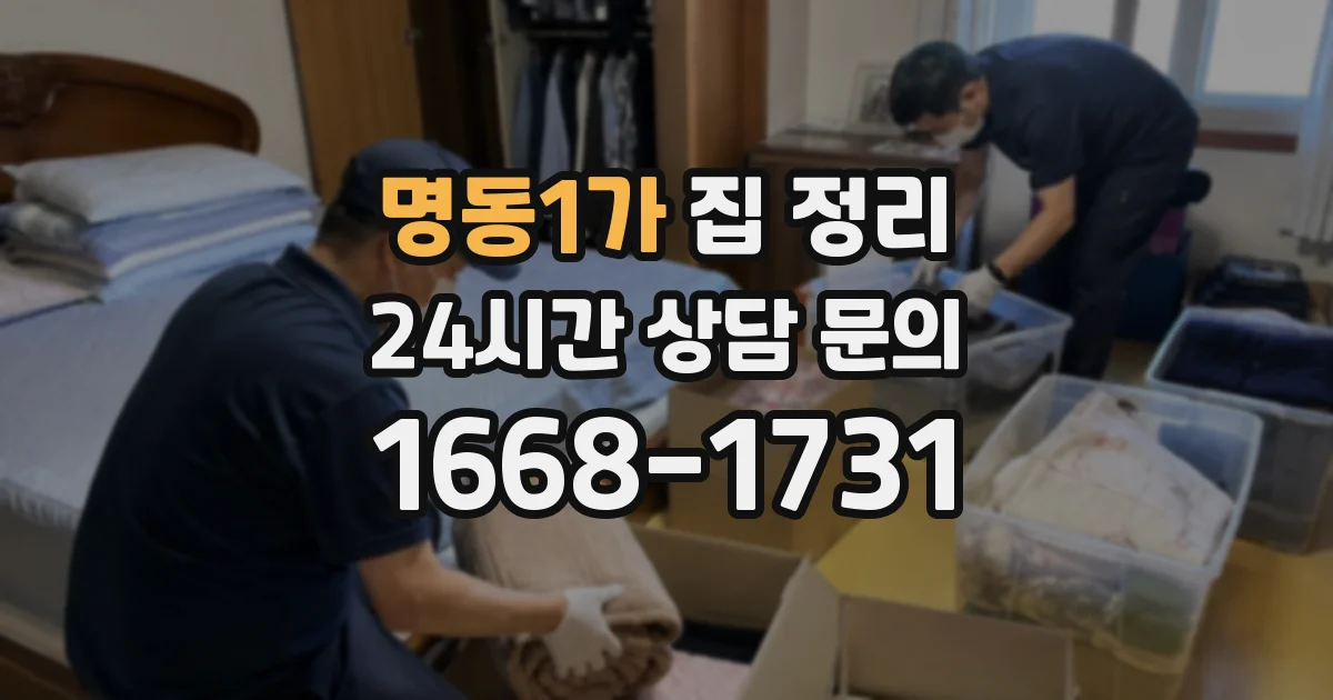 명동1가 집 정리