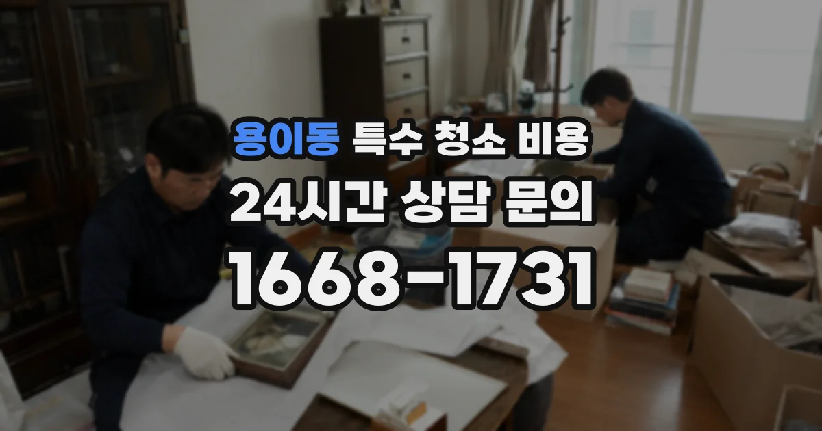 용이동 특수 청소 비용