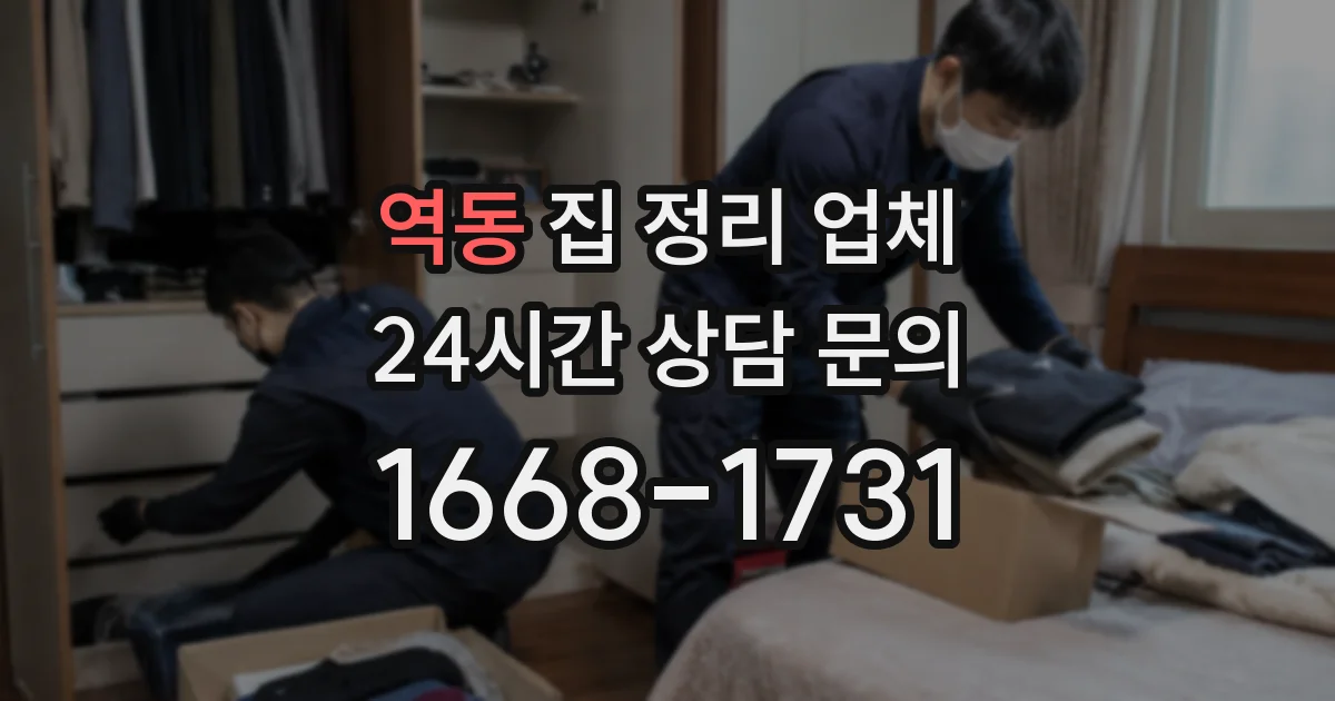 역동 집 정리 업체