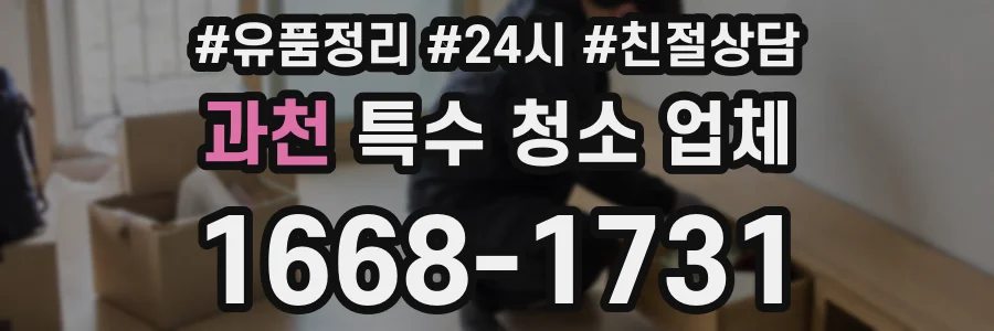 과천 특수 청소 업체
