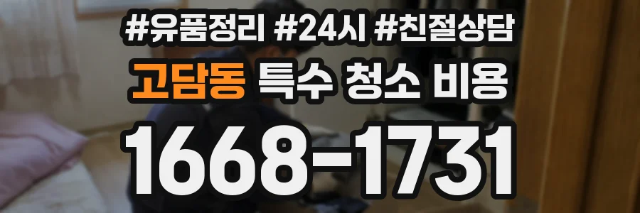 고담동 특수 청소 비용