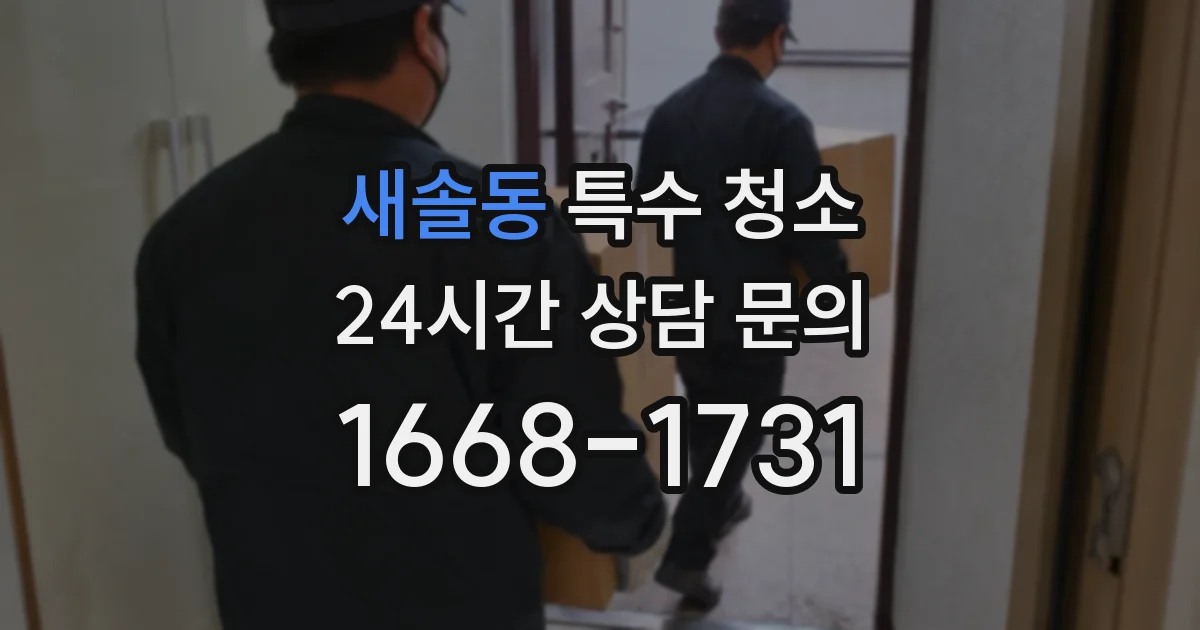 새솔동 특수 청소
