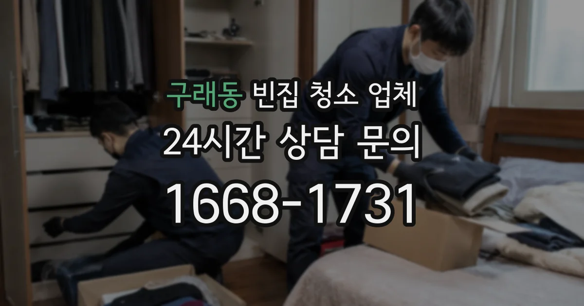 구래동 빈집 청소 업체