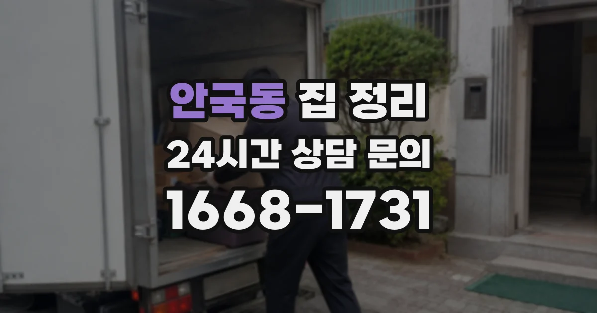 안국동 집 정리