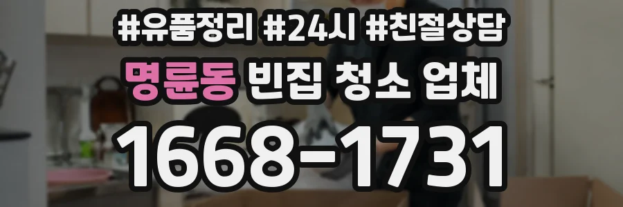 명륜동 빈집 청소 업체