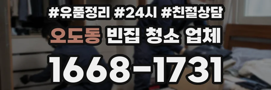 오도동 빈집 청소 업체
