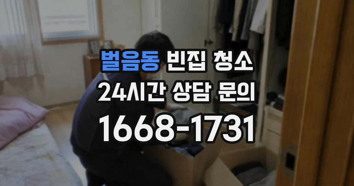 벌음동 빈집 청소
